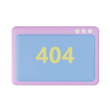 404 Error  3D Illustration