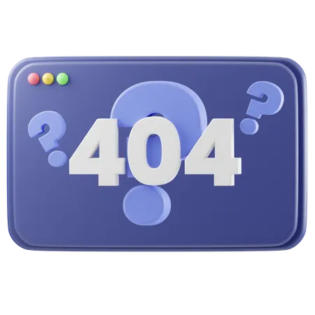 404 Error  3D Illustration