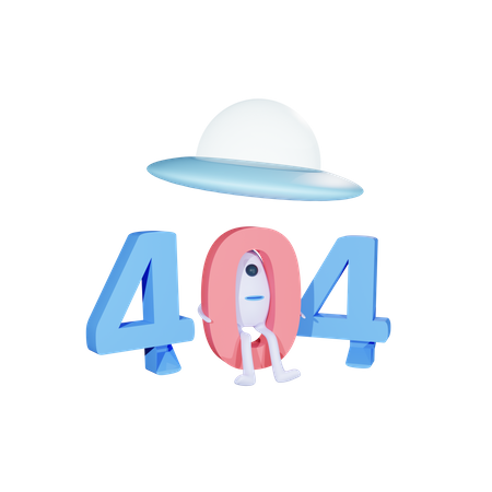 404 Error  3D Illustration