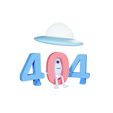 404 Error  3D Illustration