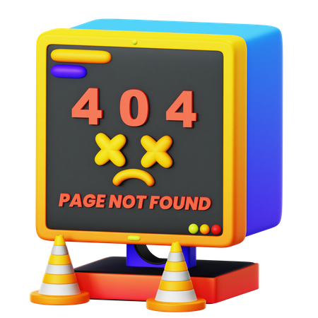 404 Error  3D Illustration