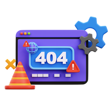 404 Error  3D Illustration