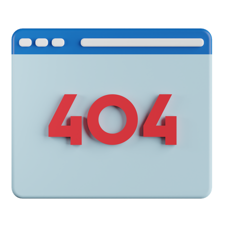 404 Error  3D Illustration