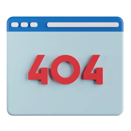 404 Error  3D Illustration