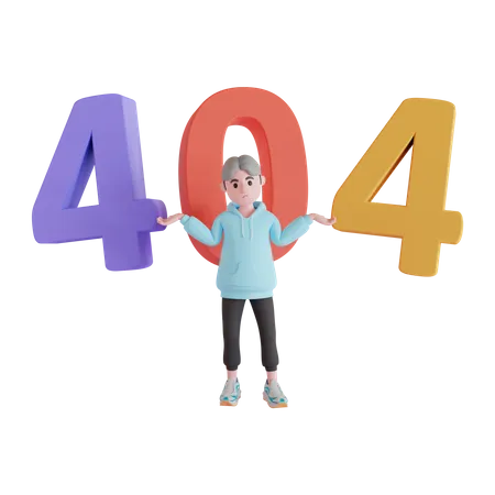 404 Error  3D Illustration