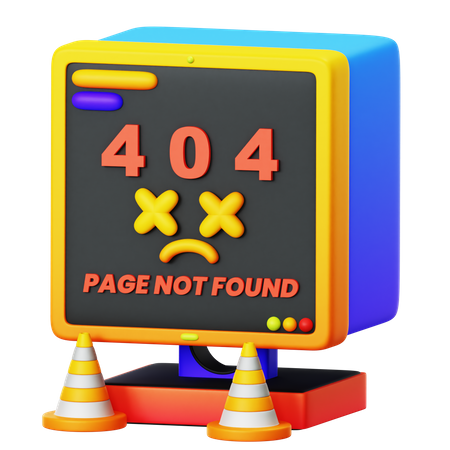 404 Error 3D Illustration