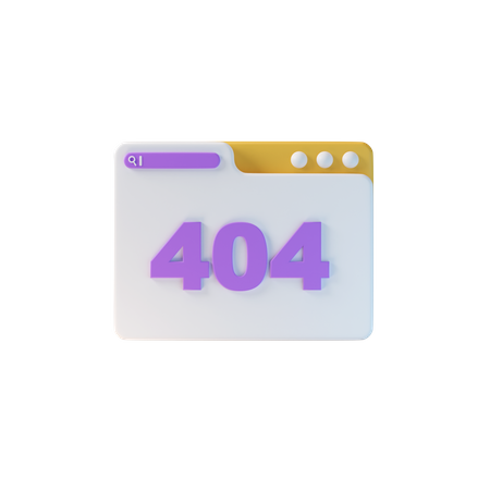 404 Error 3D Icon