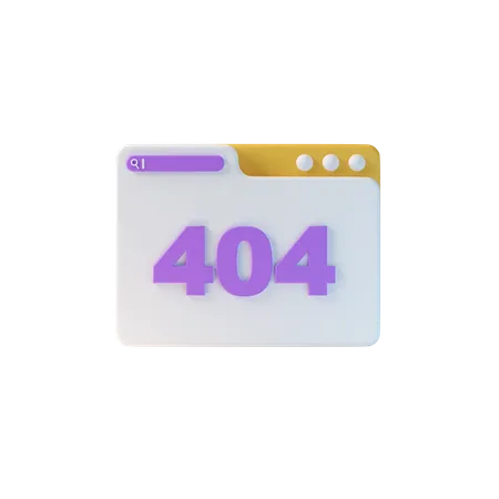 404 Error 3D Icon