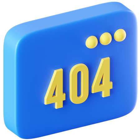404 오류  3D Icon