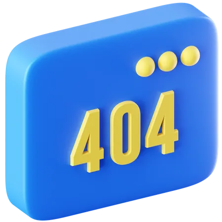 404 エラー  3D Icon
