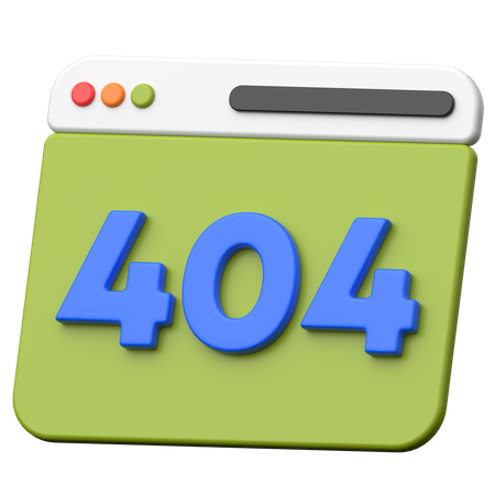 404 Error  3D Icon