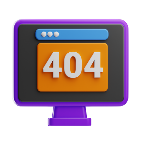 404 오류 인터넷 보안  3D Icon