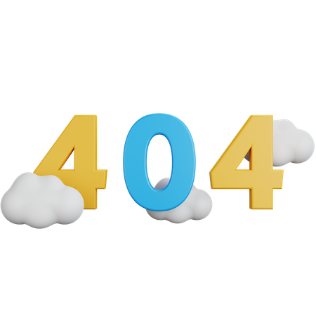 404 error message  3D Icon