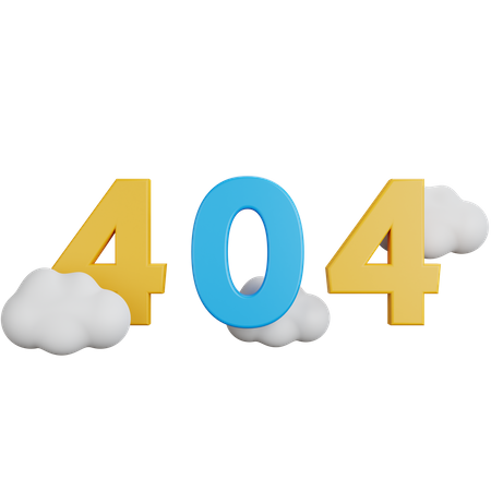404 error message 3D Icon