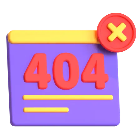 404 エラー  3D Icon