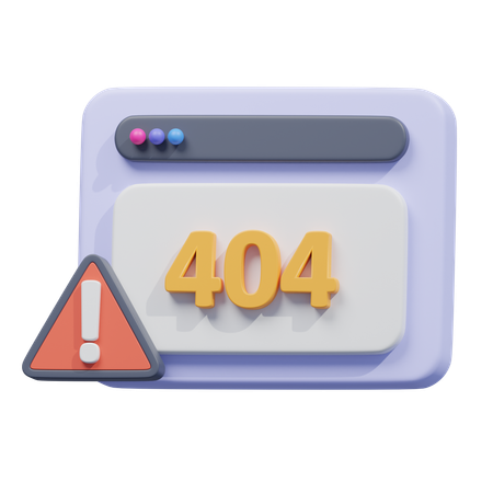 404 error page  3D Icon