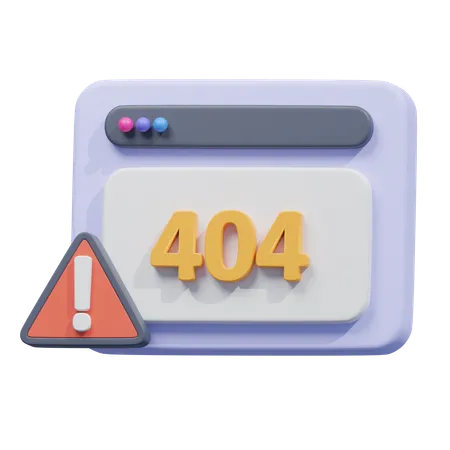 404 error page  3D Icon