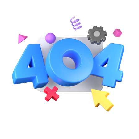 404 Error Page  3D Icon