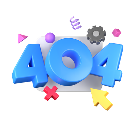 404 Error Page 3D Icon