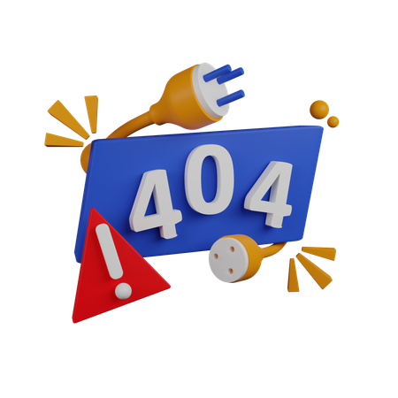 404 실패 상태  3D Icon