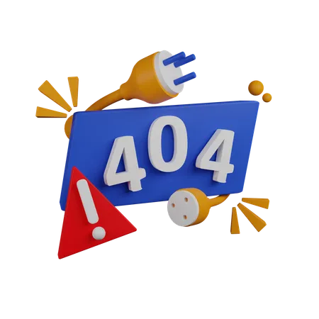 404 실패 상태  3D Icon