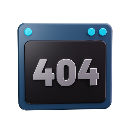 404 Fehler  3D Icon