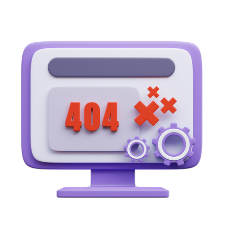 404 Fehler  3D Icon