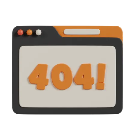 404 Fehler  3D Icon