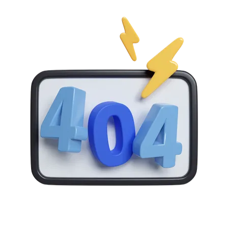 404 Fehler  3D Icon