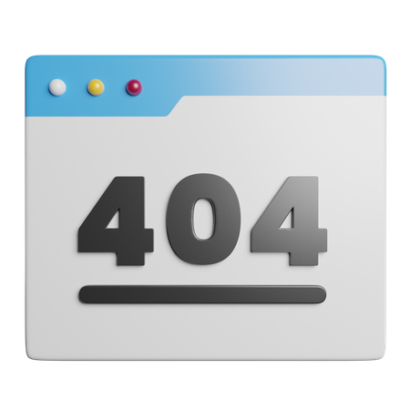 404 Fehler  3D Icon