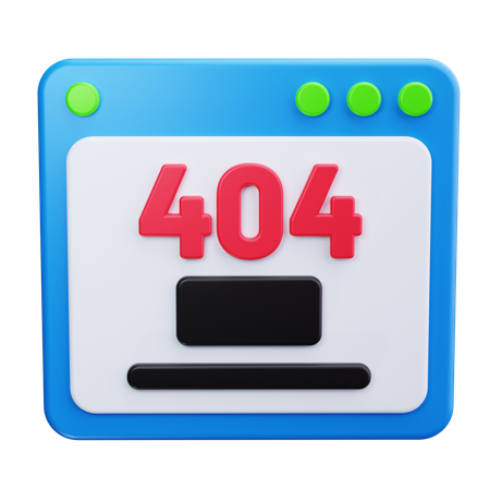 404 Fehler  3D Icon