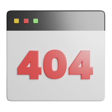 404 Fehler 3D Icon