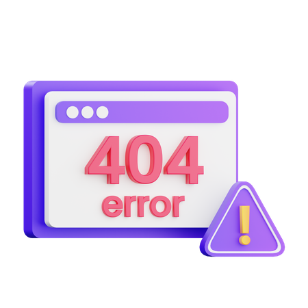 404 Fehler  3D Icon