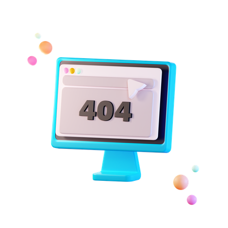 404 Fehler  3D Illustration