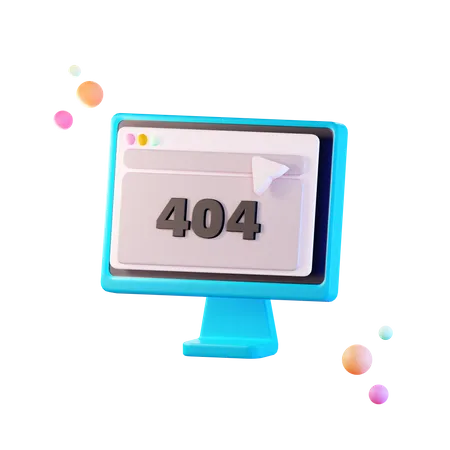 404 Fehler  3D Illustration