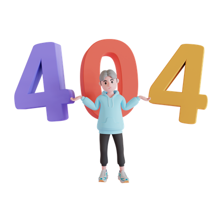 404 Fehler  3D Illustration