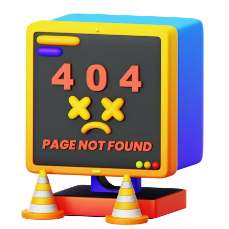404 Fehler  3D Illustration