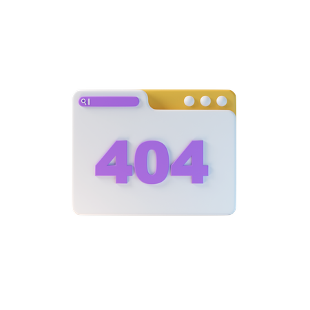 404 Fehler  3D Icon