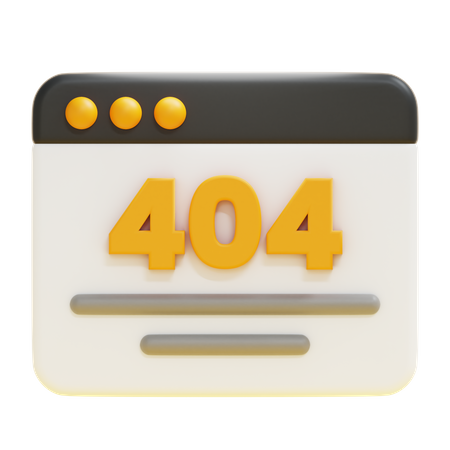 404 Fehler  3D Icon