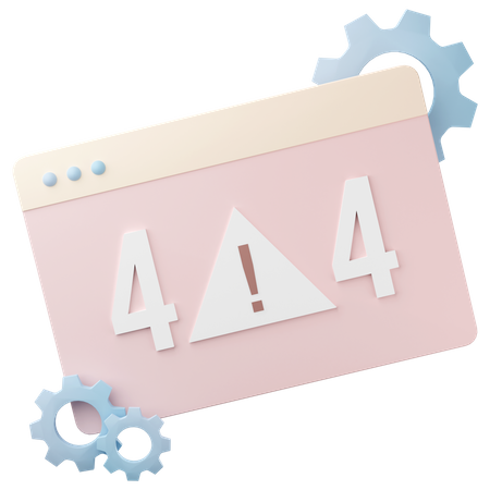 404-Fehlerseitenwarnung  3D Icon