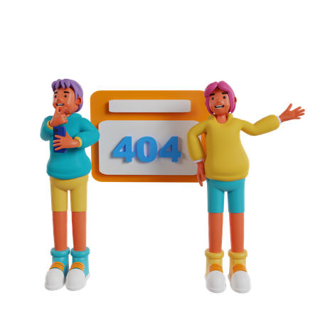 404 introuvable  3D Illustration