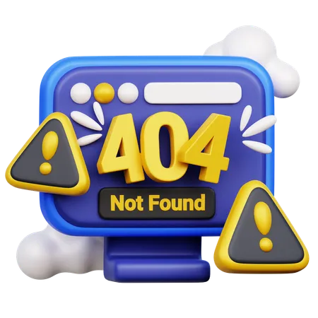 404 introuvable  3D Icon