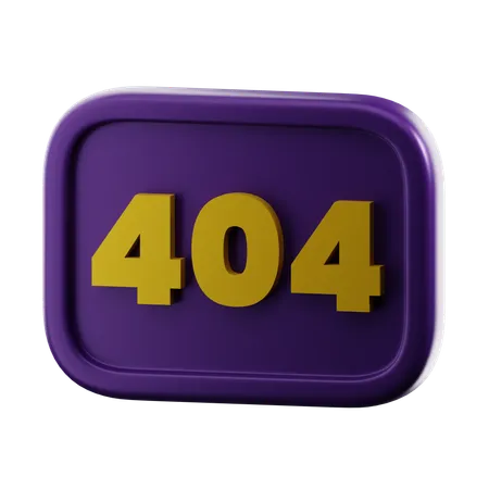 404 introuvable  3D Icon