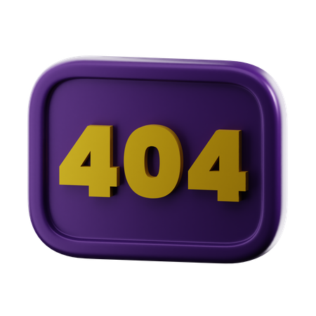 404 introuvable  3D Icon