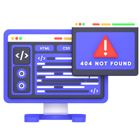 404 introuvable  3D Icon