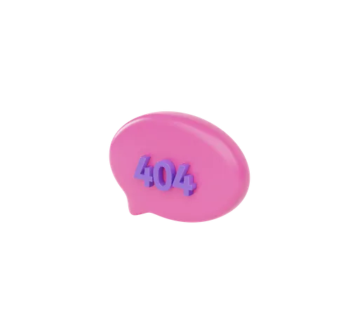 404 Message Bubble  3D Icon