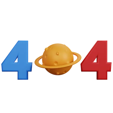 404 mit Planet  3D Icon