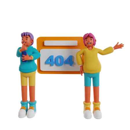 404 não encontrado  3D Illustration