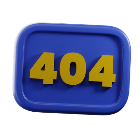 404 não encontrado  3D Icon