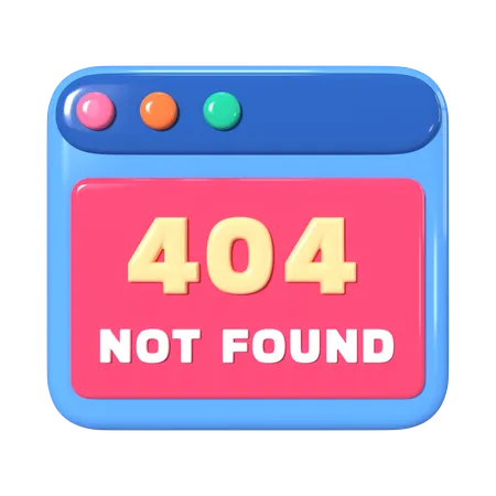 404 não encontrado  3D Icon